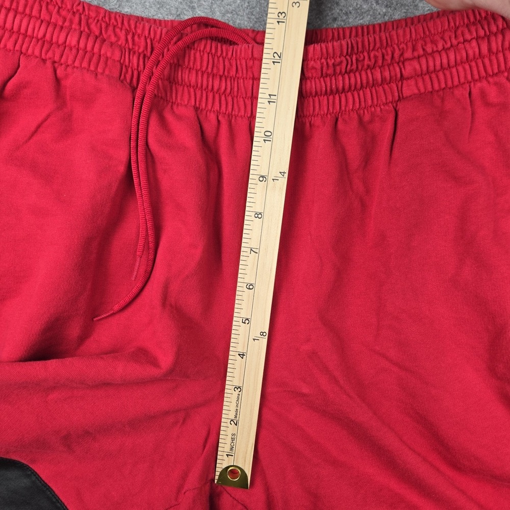 Air Jordan Men's XL Shorts Red Black Spell Out Athletic Basketball Hoop Shorts - Picture 7 of 12